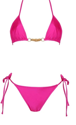 Outlet Khloe Bikini Bottom - Pink Bikini