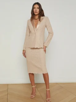Discount - Clementine Lace Blazer - Doeskin Blazers