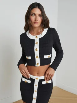 Sale - Adaline Colorblock Chic Swim Cardigan - Black Coverups | Sweaters & Knits