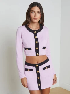 Best - Adaline Colorblock Chic Swim Cardigan - Light Violet Coverups | Sweaters & Knits