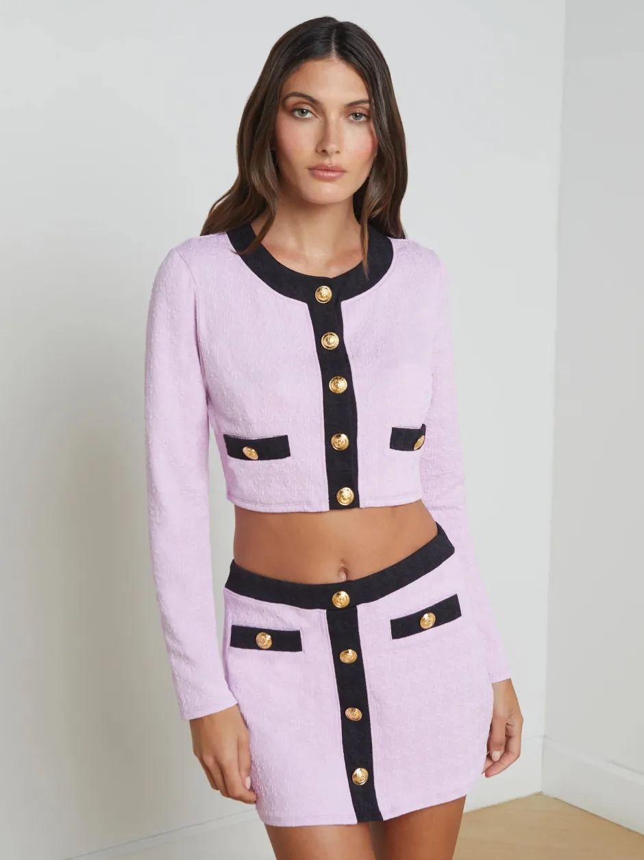 Best - Adaline Colorblock Chic Swim Cardigan - Light Violet Coverups | Sweaters & Knits