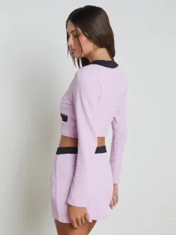 Best - Adaline Colorblock Chic Swim Cardigan - Light Violet Coverups | Sweaters & Knits