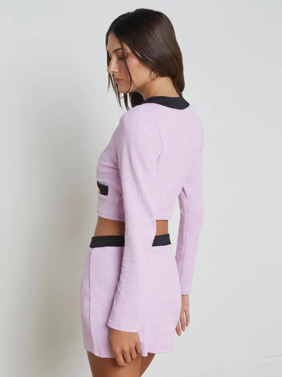 Best - Adaline Colorblock Chic Swim Cardigan - Light Violet Coverups | Sweaters & Knits