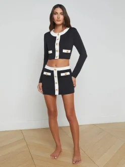 Sale - Adaline Colorblock Chic Swim Cardigan - Black Coverups | Sweaters & Knits