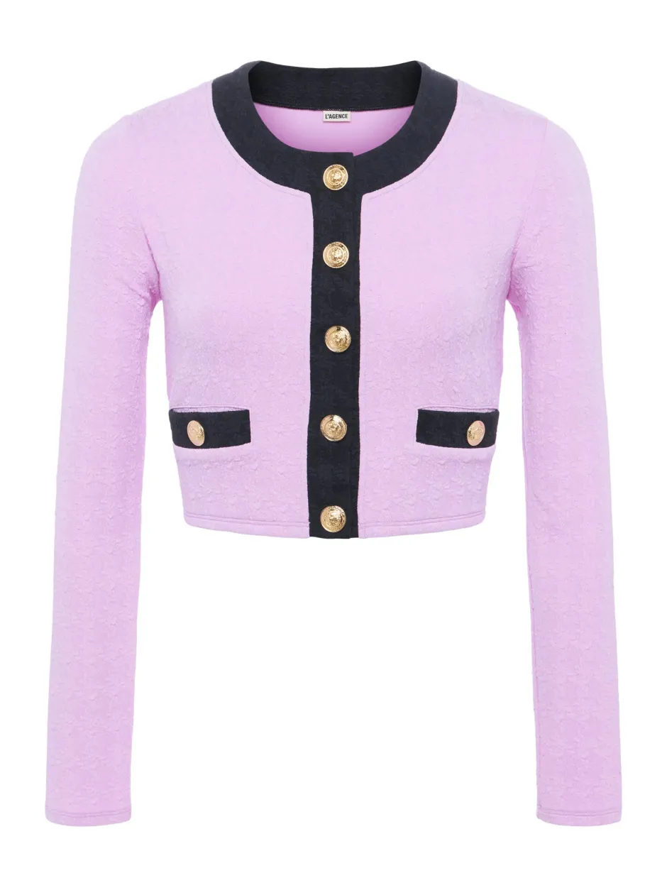 Best - Adaline Colorblock Chic Swim Cardigan - Light Violet Coverups | Sweaters & Knits