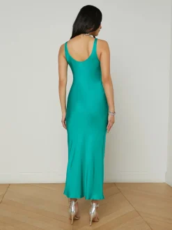 Best - Akiya Satin Maxi Dress - Bright Jade Midi | Midi Dresses