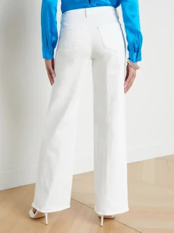 Sale L’agence - Alicent Wide Leg Jean - Blanc Flare | High-Rise