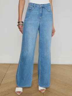 Sale - Alicent Wide-Leg Jean - Caster Denim | All Denim