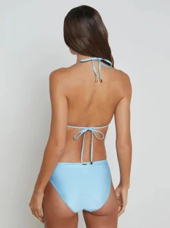 Clearance - Annabelle Triangle Bikini Top - Sky Blue Bikini