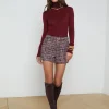 Clearance - Ashton Tweed Short - Purple Multi Tweed Shorts