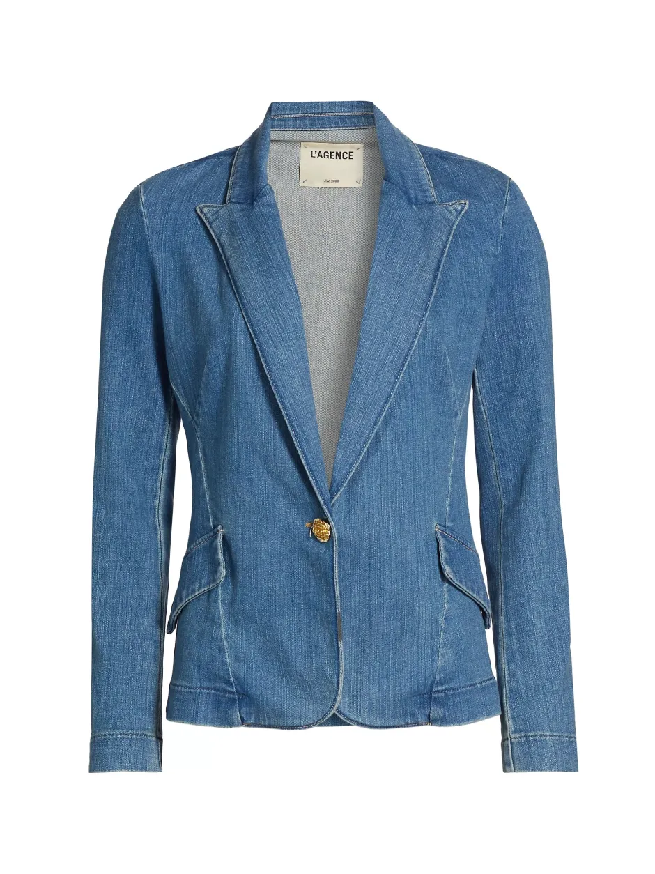 Discount L’agence - Baldwin Denim Blazer - Provo Blazers
