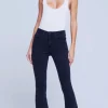 Outlet L’agence - Beatrix Jean - Washed Black Denim | All Denim