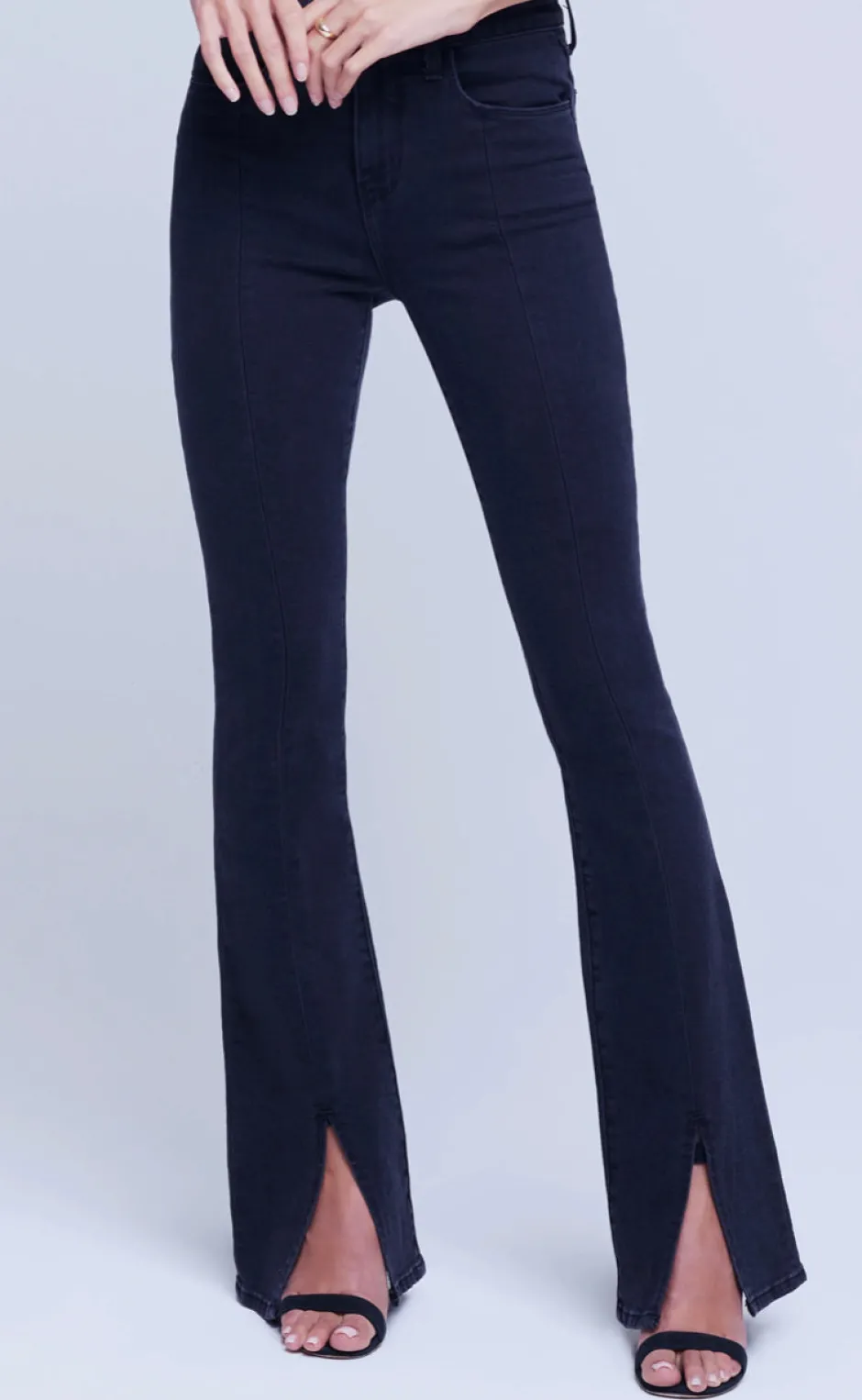 Outlet L’agence - Beatrix Jean - Washed Black Denim | All Denim