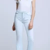 Online - Bell H/R Flare - Bleach Down Denim | All Denim