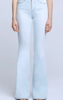 Online - Bell H/R Flare - Bleach Down Denim | All Denim