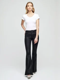 Discount - Bell H/R Flare - Noir Coated Denim | All Denim