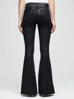 Discount - Bell H/R Flare - Noir Coated Denim | All Denim