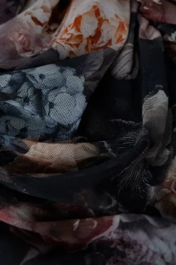 Hot L’agence - Caprice Dress - Black Lack Multi Vintage Oil Flower Florals | Floral Dresses