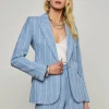 Outlet L’agence - Chamberlain Blazer - Sky Blue/White Pinstripe Blazers