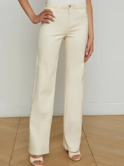Fashion - Clayton Coated Wide-Leg Jean - French Vanilla Coated Denim | All Denim