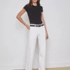 Outlet L’agence - Clayton Wide-Leg Jean - Blanc Denim | All Denim