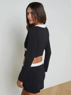 Online - Coco Colorblock Chic Mini Skirt - Black Coverups | Mini Skirts