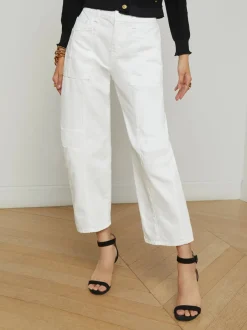 Fashion - Cody Barrel-Leg Jeans - Blanc Pants | Denim