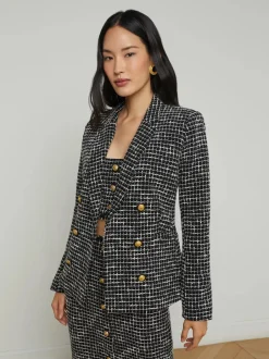 Fashion - Colin Tweed Blazer - Black/Ecru Blazers