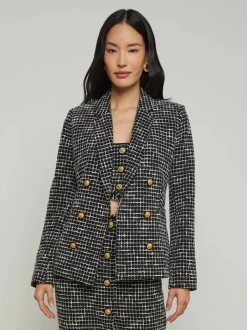 Fashion - Colin Tweed Blazer - Black/Ecru Blazers