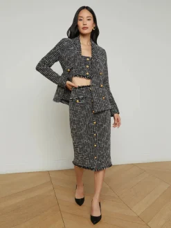 Fashion - Colin Tweed Blazer - Black/Ecru Blazers