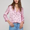 Fashion - Dani Silk Blouse - Blush/Bronze Bulls Head Blouses