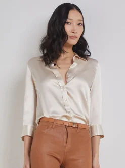 Best - Dani Silk Blouse - Champagne Blouses