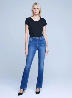 Best L’agence - Dean H/R Slim Straight - Sequoia Denim | All Denim