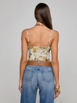 Hot L’agence - Elowen Underwire Bodysuit - Vintage White Floral Baroque Bodysuits