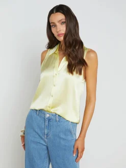 Outlet L’agence - Emmy Sleeveless Blouse - Yellow Sorbet Blouses