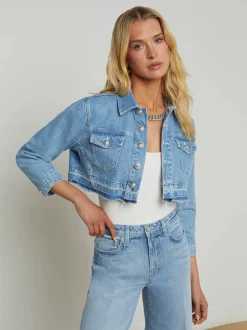 Clearance L’agence - Genevie Crop Jacket - Zion Denim Jackets | Jackets