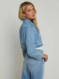 Clearance L’agence - Genevie Crop Jacket - Zion Denim Jackets | Jackets