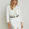 Best - Genevie Cropped Denim Jacket - Blanc Denim Jackets | Jackets