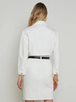 Best - Genevie Cropped Denim Jacket - Blanc Denim Jackets | Jackets