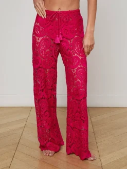 Outlet - Geraldine Cover-Up Pant - Fuschia Coverups