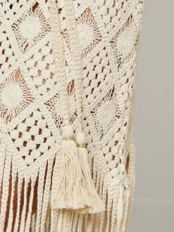 Sale - Haleigh Crochet Cover-Up Dress - Natural Coverups
