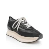 New L’agence - Iris Mesh Platform Sneaker - Black Mesh Shoes