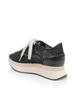 New L’agence - Iris Mesh Platform Sneaker - Black Mesh Shoes
