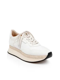 Sale L’agence - Ivone Platform Sneaker - Vintage White Suede Shoes