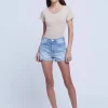 Clearance L’agence - Jazz HR Shorts W Cuff - Hermosa Denim | All Denim