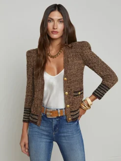 Best L’agence - Jenni Cardigan - Neutral Multi Sweaters & Knits