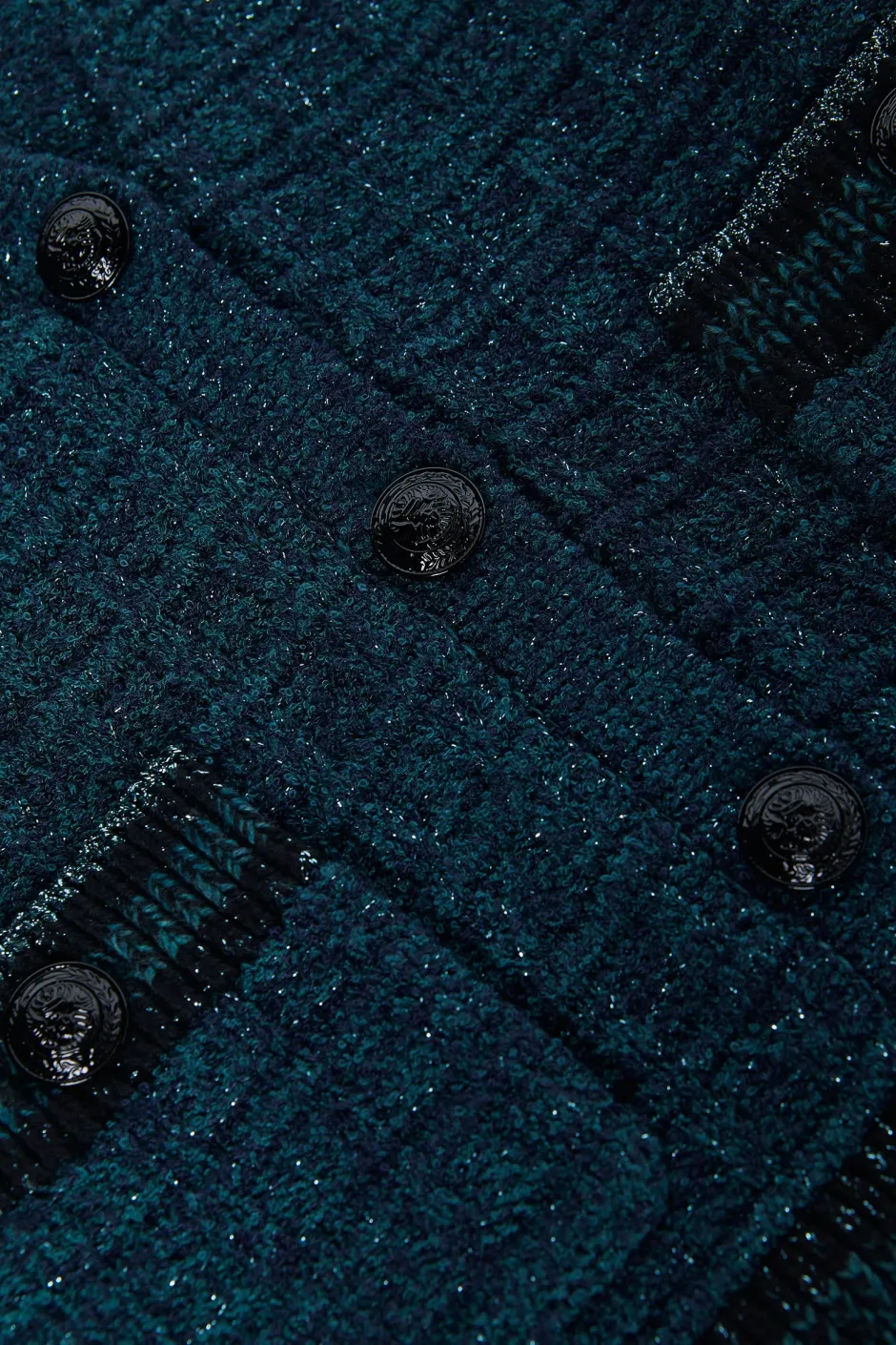 Online - Jenni Cardigan - Deep Teal Multi Sweaters & Knits