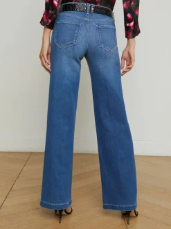 Sale - Joanne Low-Rise Wide-Leg Jean - Palermo Denim | All Denim