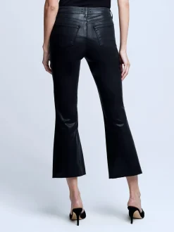 Online L’agence - Kendra Coated Jean - Noir Coated Denim | All Denim