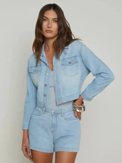 Outlet - Koda Cropped Denim Jacket - Dakota Denim Jackets | Jackets